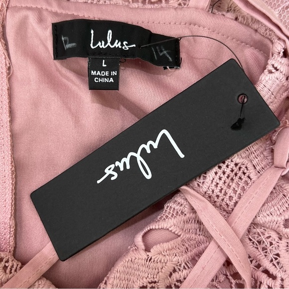 Lulu’s NWT Nora Lee Dusty Rose Sleeveless Lace Midi Dress Size L - Picture 16 of 16